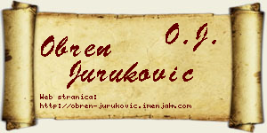 Obren Juruković vizit kartica